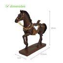 Cavalo Marchador com Cela Completo – Decoração Artesanal