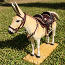 Miniatura Mula com Arreio Banana Completo – Artesanal