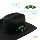 ADESIVO PARA CHAPÉU PENA BANDEIRA BRASIL